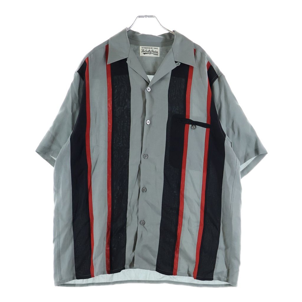 WACKO MARIA (ワコマリア) 24SS SWITCHING SHIRT スイッチング ボタンダウン 胸ポケット 半袖シャツ グレー