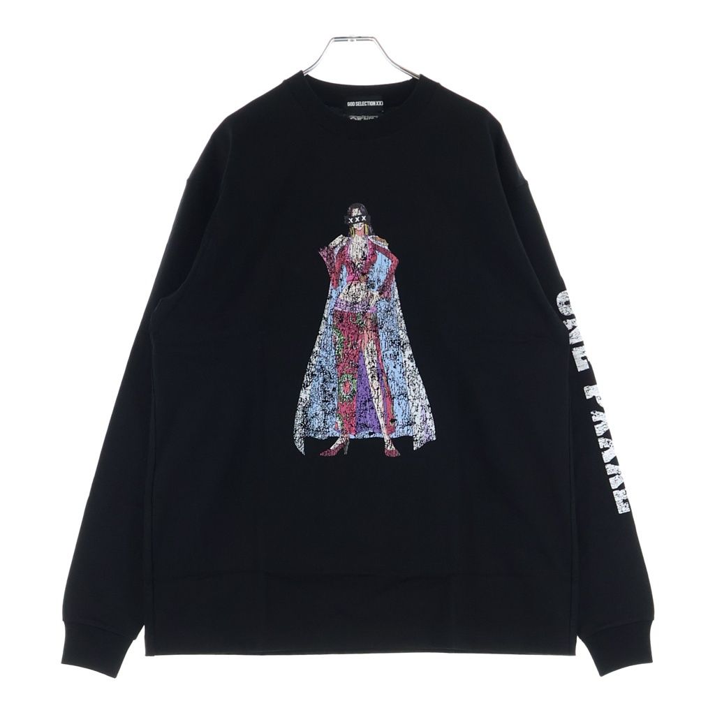 ゴッドセレクション　ワンピース　ハンコック　Tシャツ　長袖　ロンT　S　ブラック GOD SELECTION XXX (ゴッドセレクショントリプルエックス) 22AW