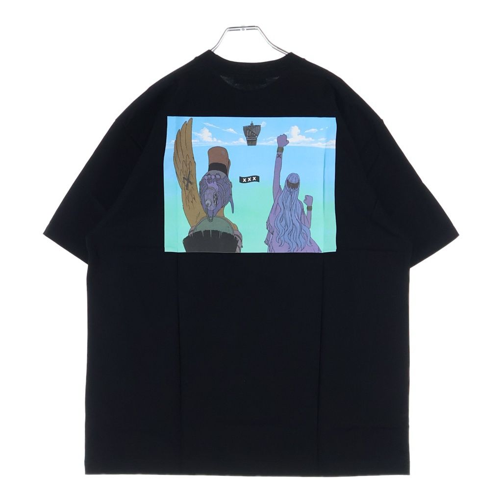 GOD SELECTION XXX (ゴッドセレクショントリプルエックス) 22AW ×Onepiece Pocket SS Tee ワンピース ロゴポケット 半袖Tシャツ ブラック GX-A22-OPST-01