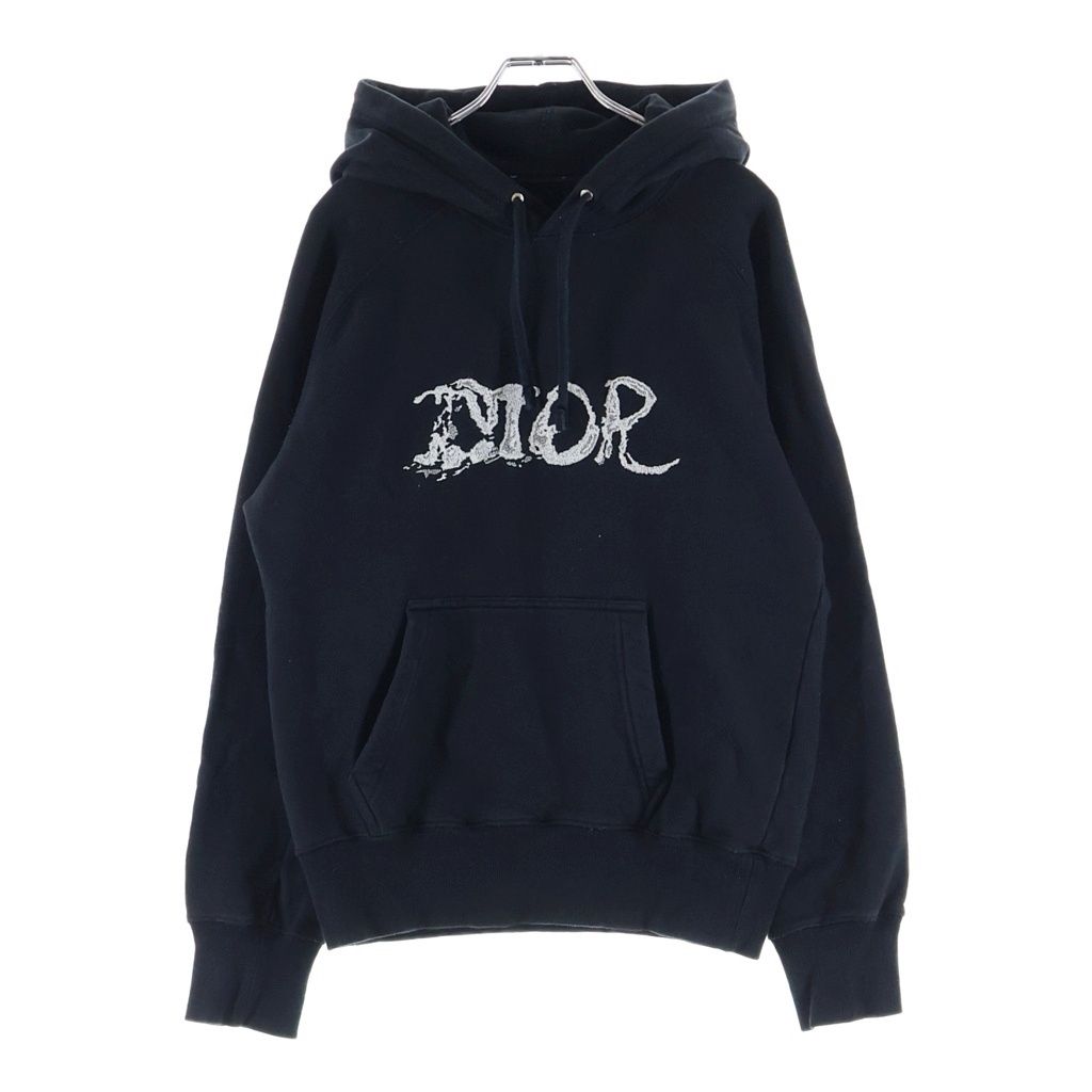 DIOR (ディオール) PETER DOIG ピーター・ドイグ ロゴ フーディー ブラック コットン 143J683B0531