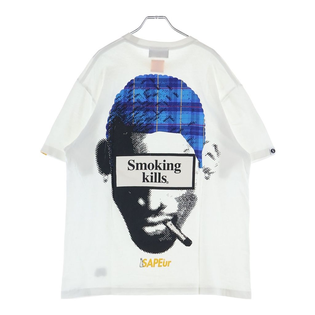 SAPEur (サプール) ×FR2 ロッドマンプリント クルーネック半袖Tシャツカットソー ホワイト