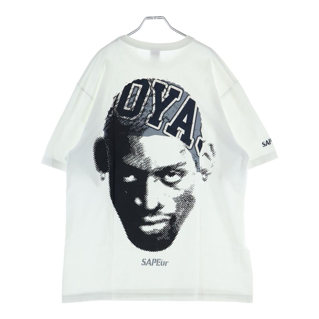 SAPEur (サプール) ジョージタウンヘッド プリント クルーネック半袖Tシャツカットソー ホワイト