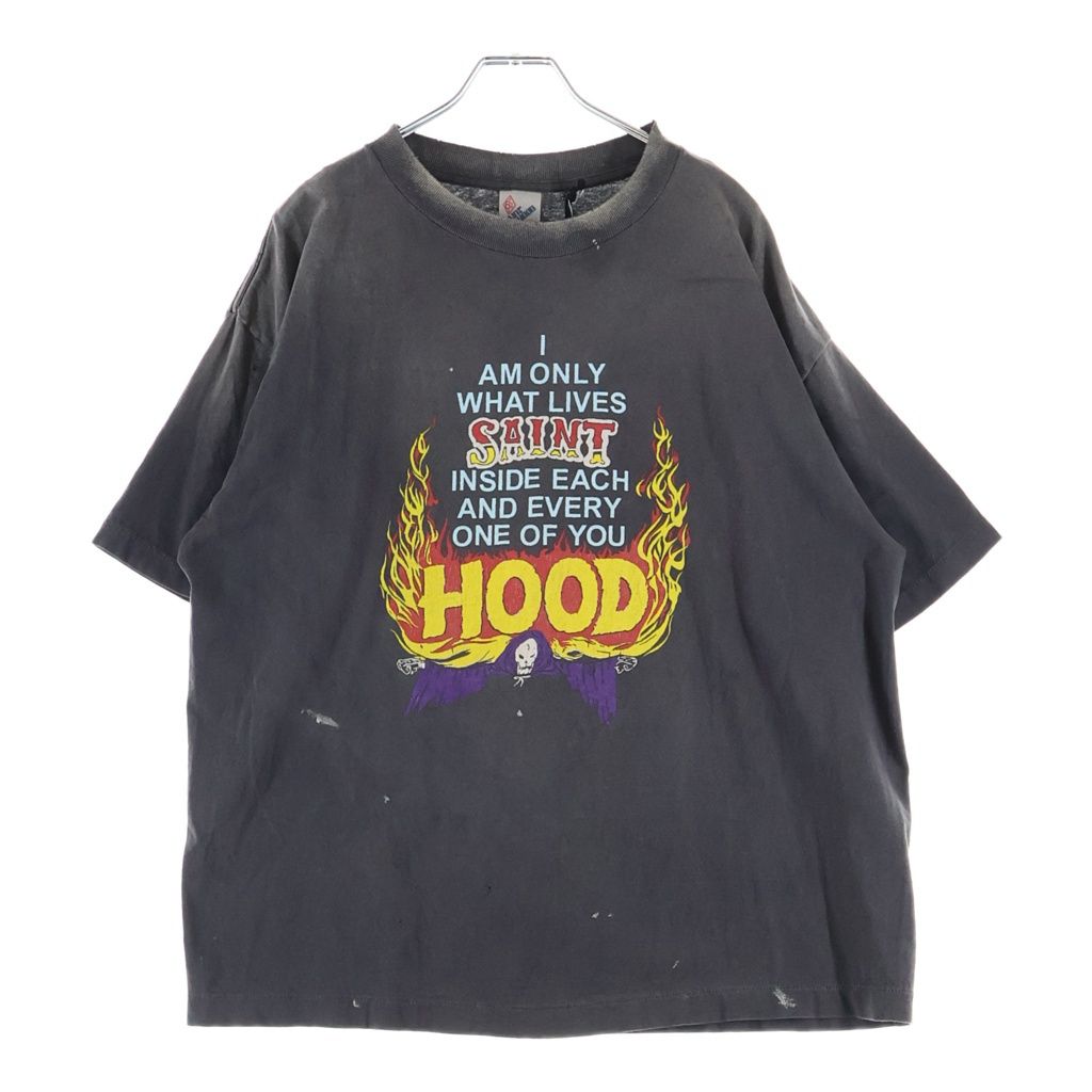 SAINT MICHAEL (セントマイケル) 25SS ×NEIGHBORHOOD ネイバーフッド フロントプリント クルーネック半袖Tシャツカットソー グレー SM-HR8-0000-C69