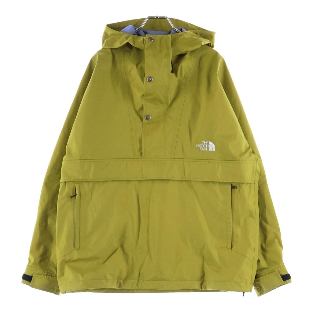 THE NORTH FACE (ザノースフェイス) ロゴ刺繍 ハーフジップ マウンテンパーカー ナイロンジャケット イエロー NP62105Z