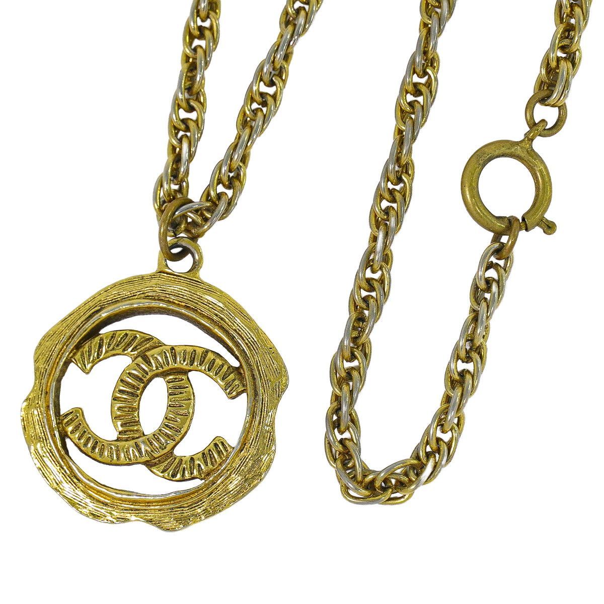 本物 シャネル CHANEL ココマーク ネックレス ペンダント GP ゴールド メッキ アクセサリー ジュエリー 中古・