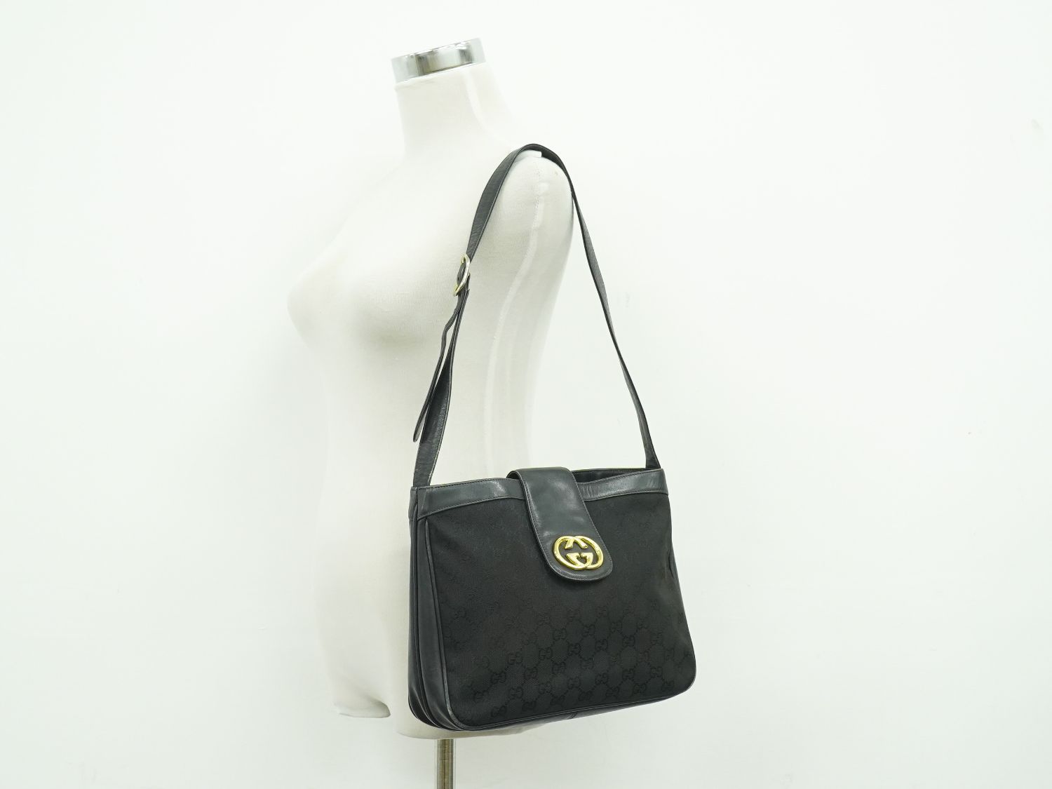 本物 グッチ GUCCI オールドグッチ GGキャンバス ショルダーバッグ
