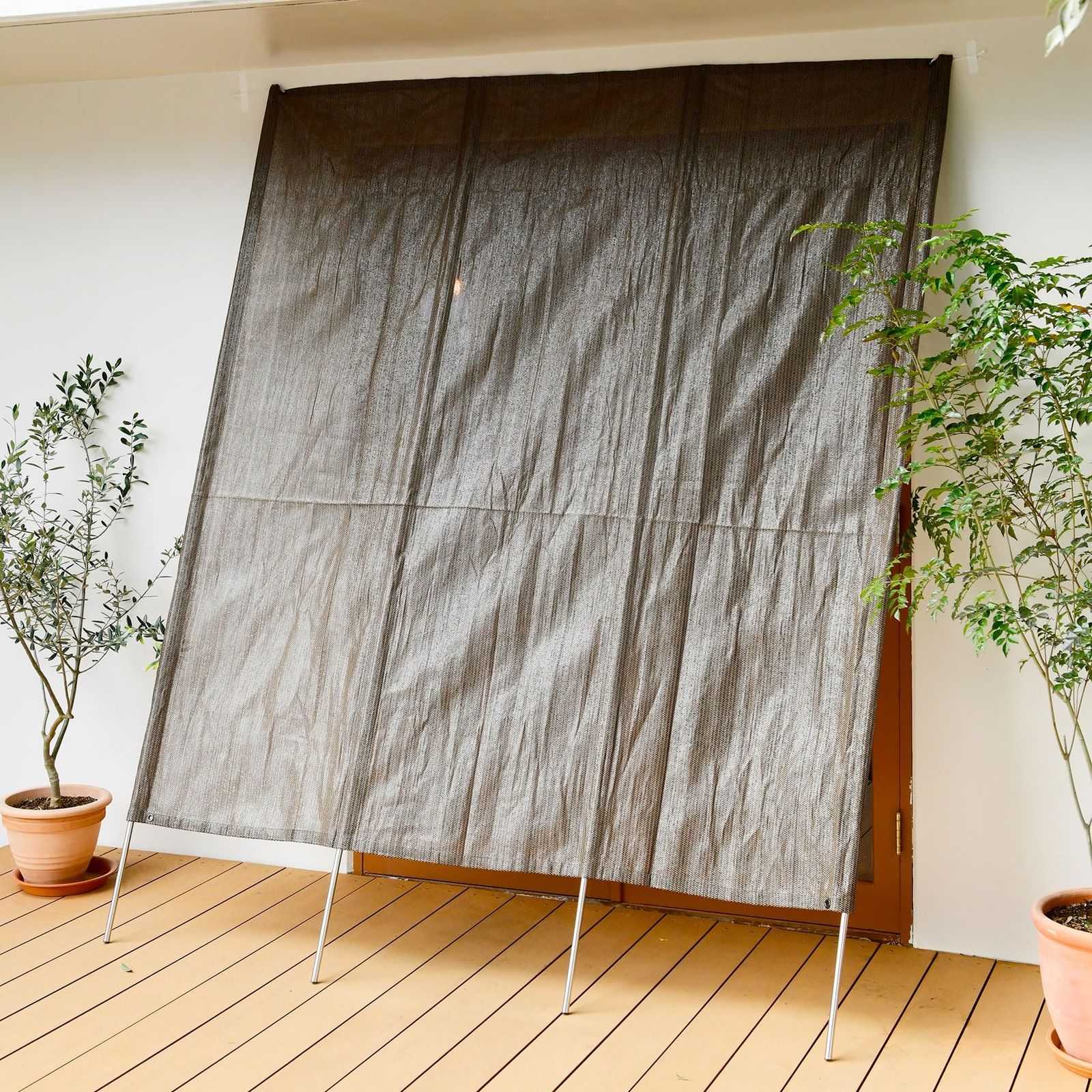 ☆新品☆山善(YAMAZEN) 日よけ 洋風たてす 200×240cm 目隠し 日除け サンシェード すだれ オーニング 節電 省エネ ベランダ 紫外線カット ブラウン GYT-2024(BR) 13b35512