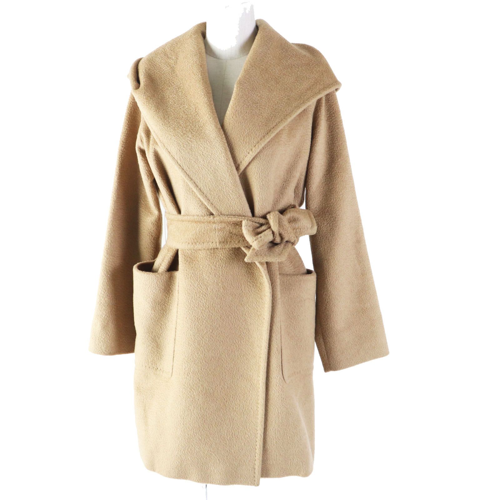美品 白タグ MaxMara マックスマーラ キャメル100% ロング コート