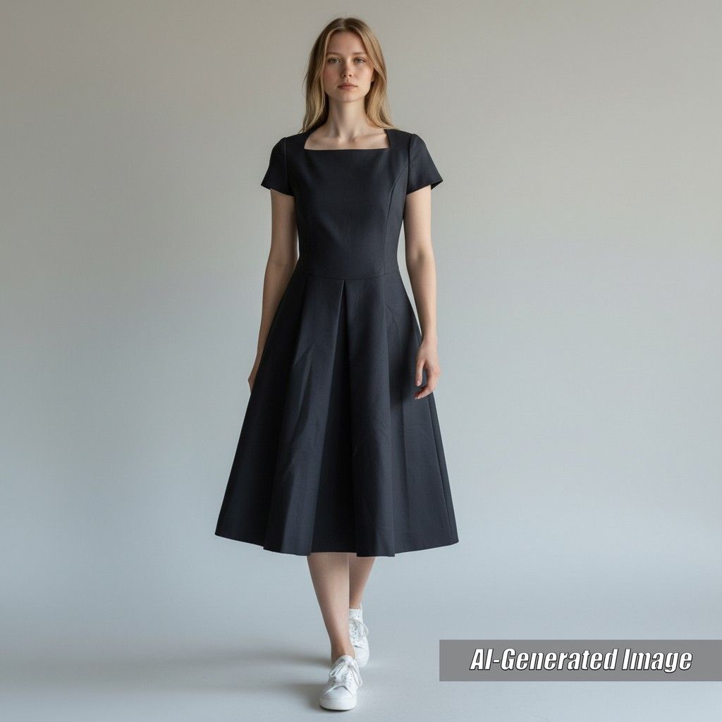 【ドンドン見直し】未使用品□FOXEY フォクシー 39686 コットン100％ ダッチネック ダイヤモンド 総柄 ワンピース ドレス ダークネイビー 38 日本製 正規品 レディース ドンドン見直し】未使用品□FOXEY フォクシー 39686 コットン100
