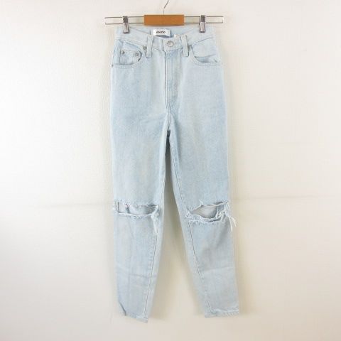 GUIZIO デニムパンツ ジーンズ ダメージ 水色 青 4 *T627