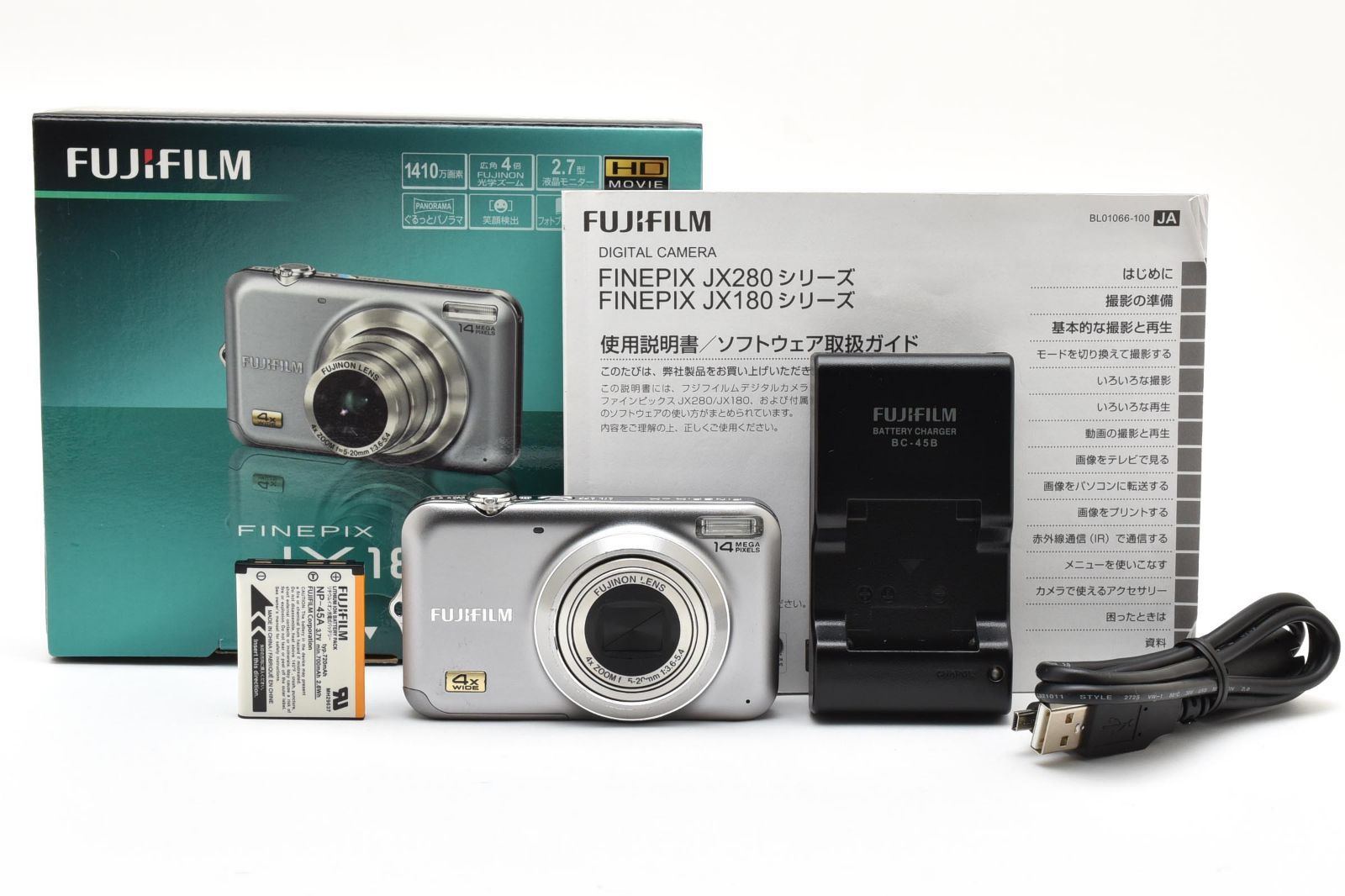 6754 【良品】 Fujifilm Finepix Jx180 Compact Digital Camera 動作