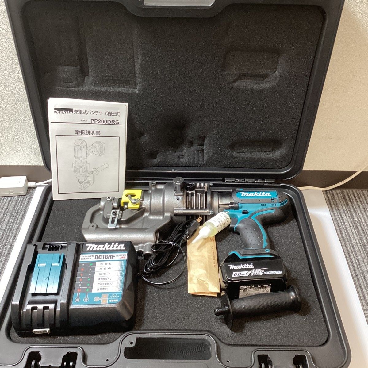 MAKITA マキタ 18v 6.0Ah 純正バッテリー(BL1860B)×1個 ・未使用品 ・PSEマークあり (3) PP200DRG ブルー