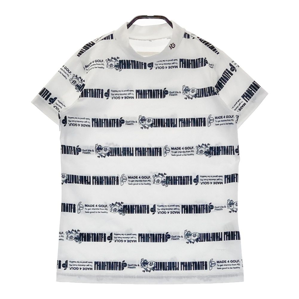 サイズ：1 PEARLY GATES パーリーゲイツ 2025年 半袖ハイネックTシャツ ホワイト系 [240101678815] ゴルフウェア レディース ストスト
