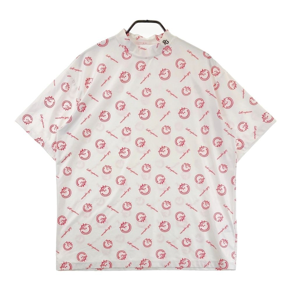 サイズ：6 PEARLY GATES パーリーゲイツ 2025年 半袖ハイネックTシャツ 総柄 ホワイト系 [240101684973] ゴルフウェア メンズ ストスト