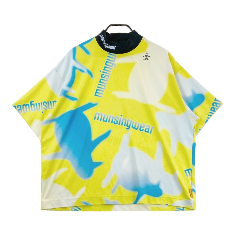 サイズ：3L MUNSING WEAR マンシングウェア 2024年 半袖モックネックTシャツ 総柄 イエロー系 [240101684994] ゴルフウェア メンズ ストスト 6,098円