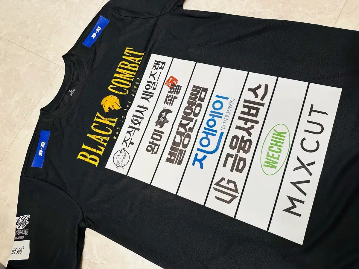ブラックコンバット コリアンギャングスター 半袖Tシャツ (XL)