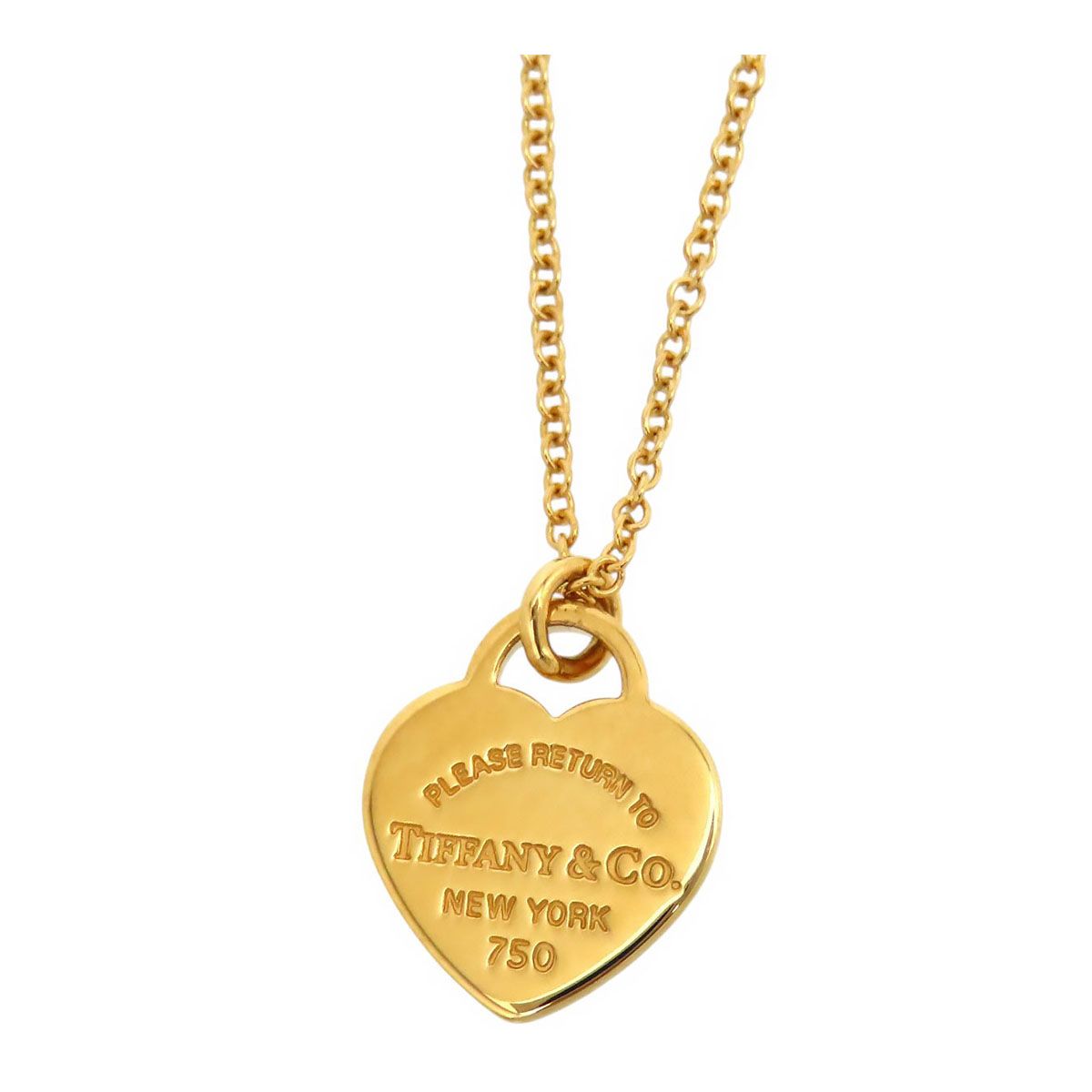 ティファニー リターントゥティファニー ミニ ハート タグ ネックレス Au750 750 (K18YG) レディース TIFFANY&Co.【中古】 【ジュエリー】