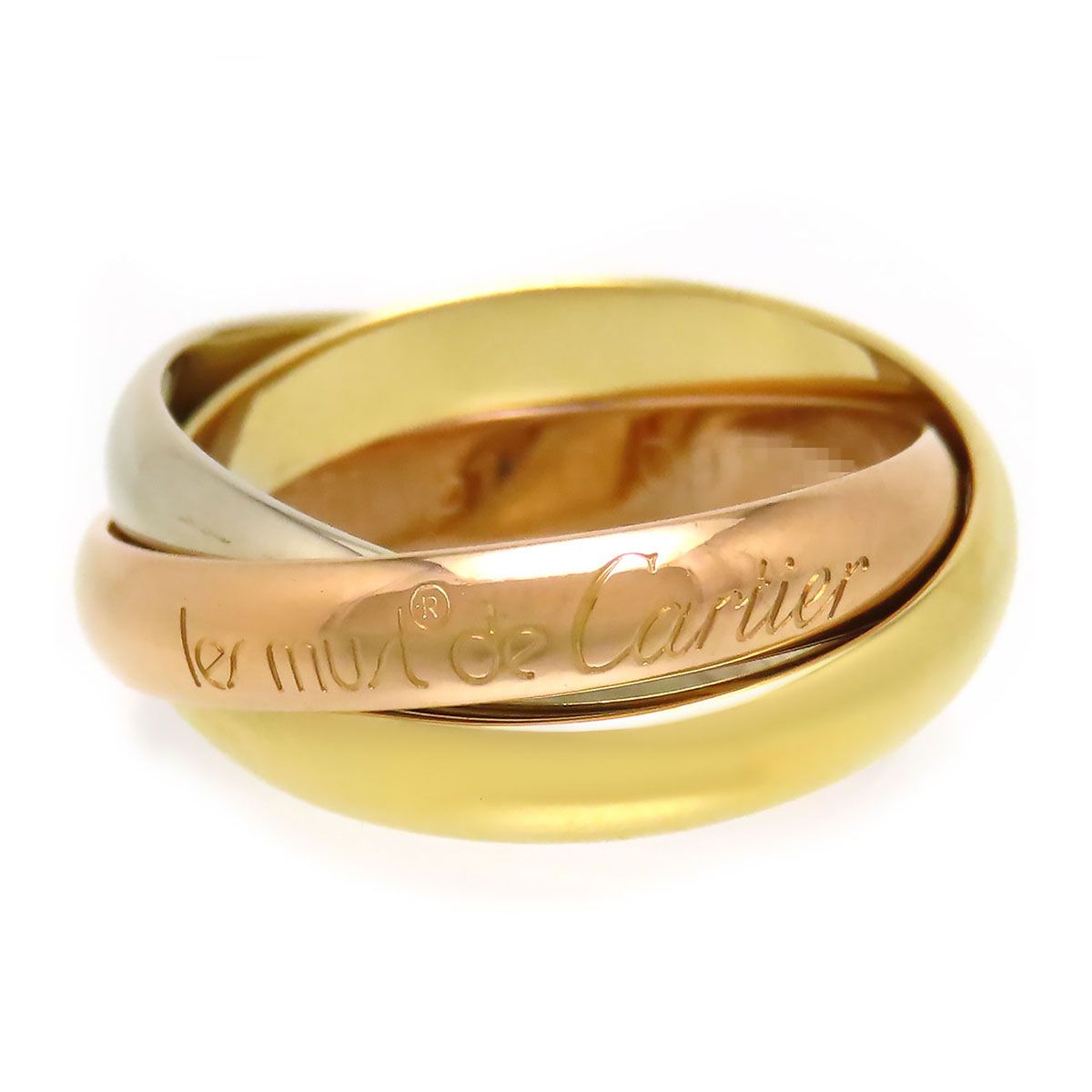 カルティエ トリニティ リング #51 750 (K18WG K18YG K18PG) レディース CARTIER【中古】 【ジュエリー】