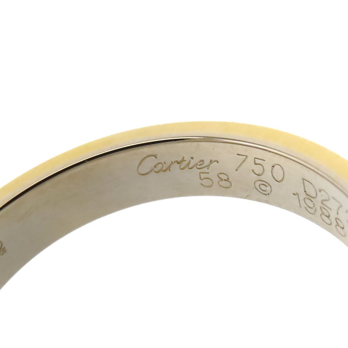 Cartier　カルティエ　K18スリーカラーウエディングリング 58号750 カルティエ スリーゴールド ウェディング バンドリング #58 750 (K18YG