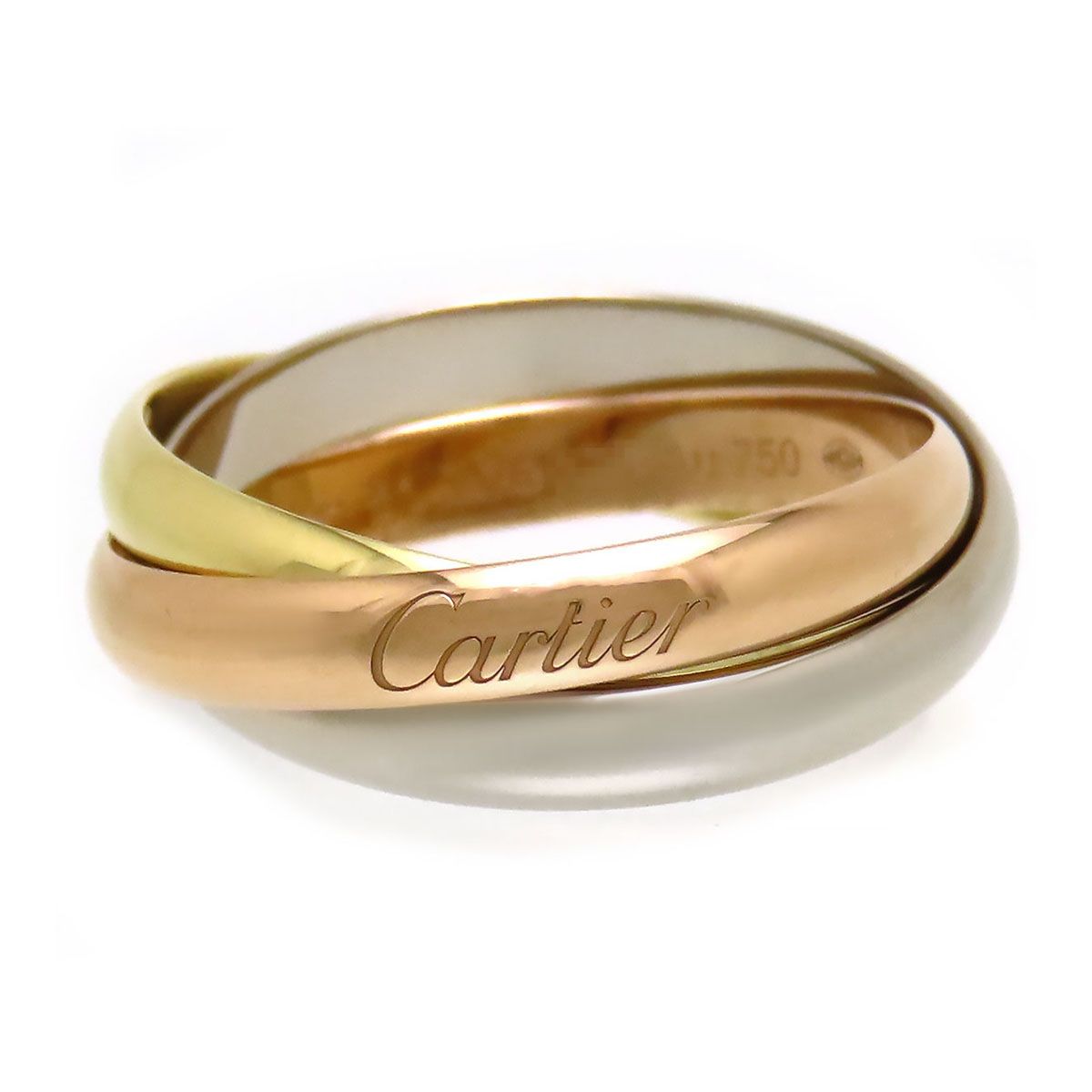 カルティエ トリニティ リング SM #51 Au750 (K18YG K18WG K18PG) レディース CARTIER【中古】 【ジュエリー】