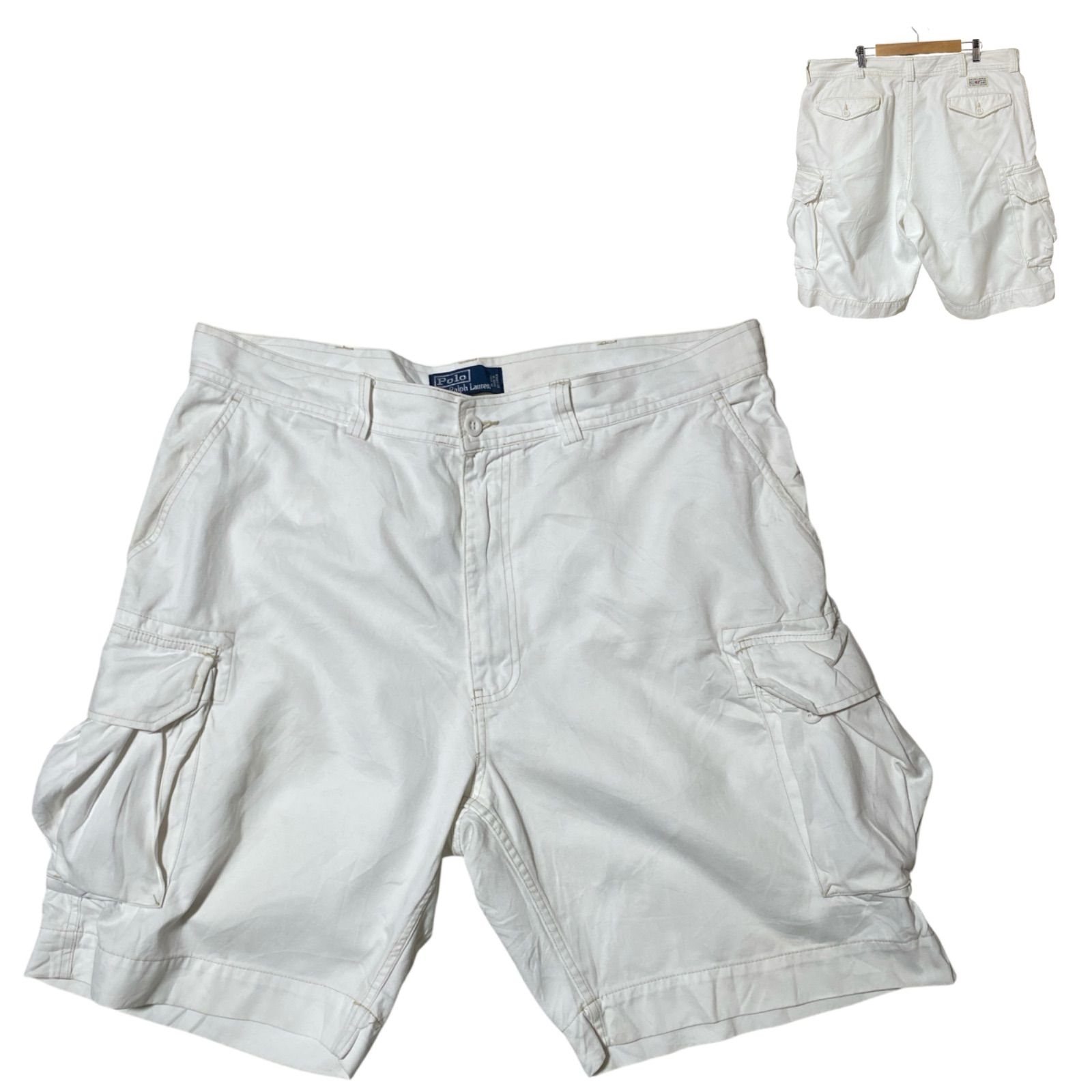 CHM POLO Ralph Lauren ホワイト カーゴショーツ W40 メンズ