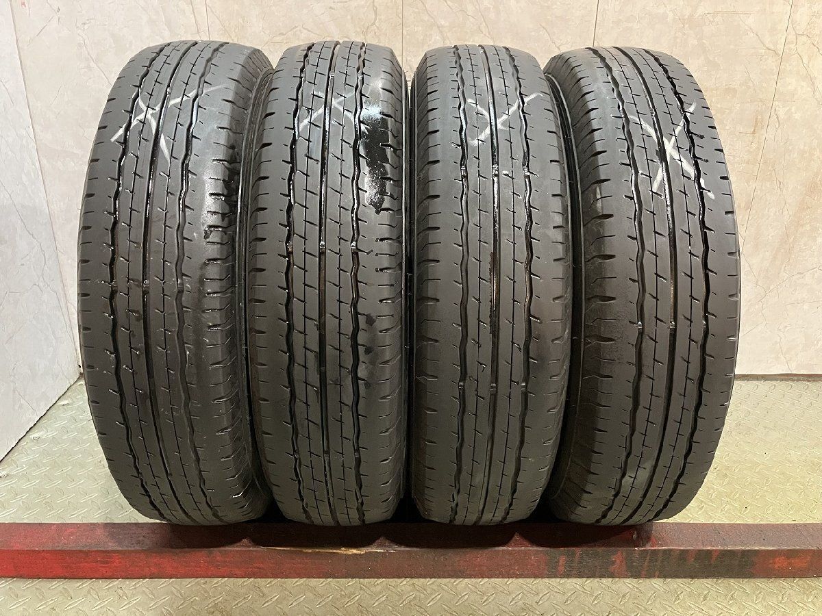 DUNLOP SP175L 155/80R14 88/86N LT 14インチ 夏タイヤ 4本 21年製 バリ溝 プロボックス サクシード等　(MTX471)