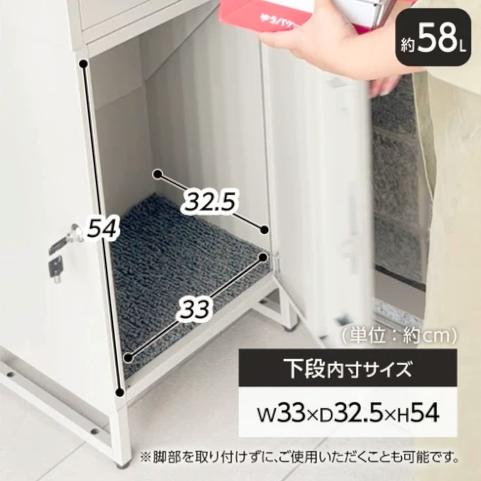 #2265 宅配ボックス ブラック 戸建 大型 屋外 2段 後付け ポスト 一体 防水 大容量 置き配 複数投函 郵便受け おしゃれ ※一部地域離島別途配送料有
