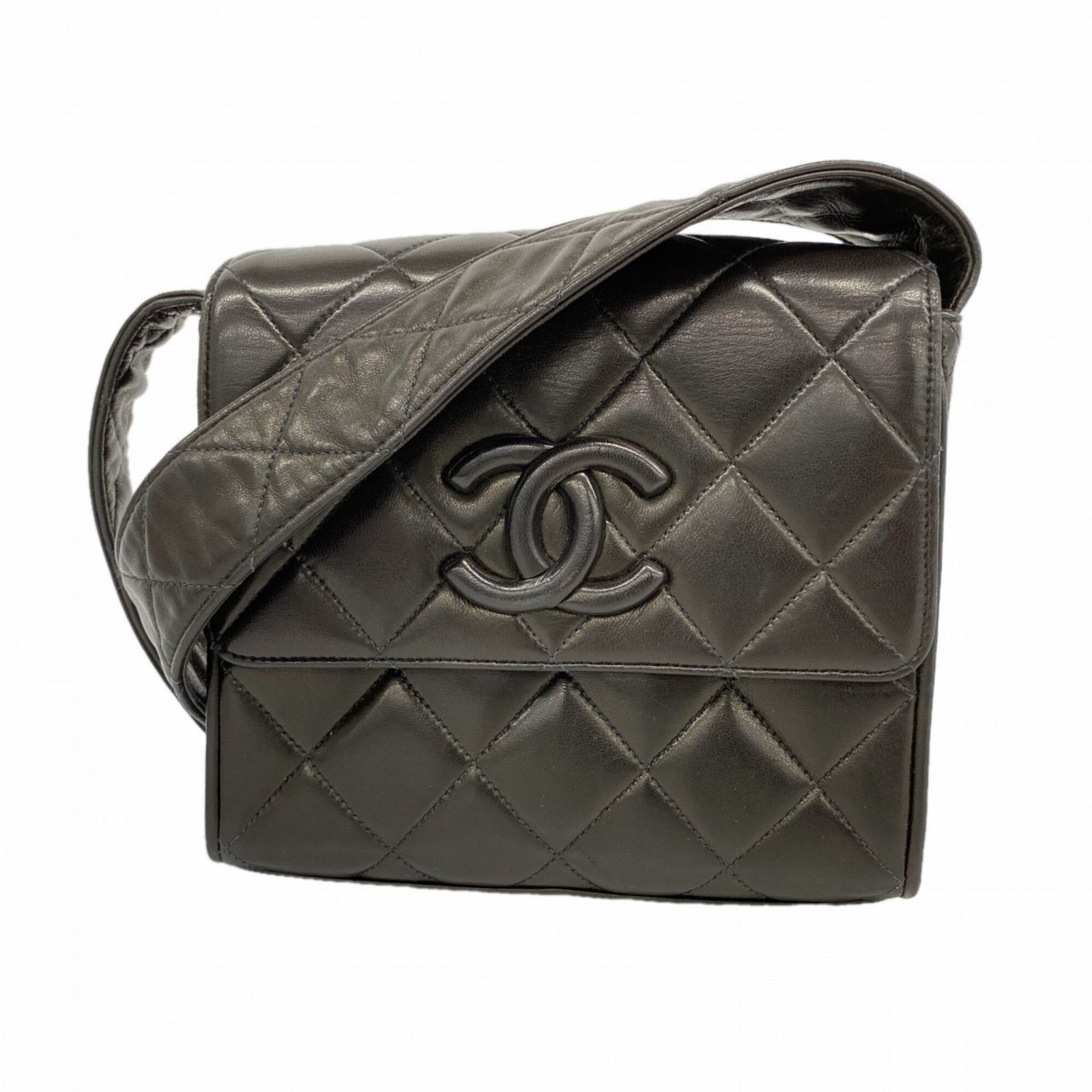 シャネル(Chanel) シャネル ショルダーバッグ マトラッセ ラムスキン ブラック レディース