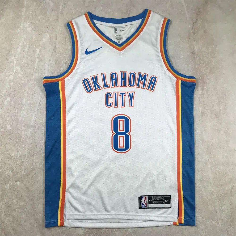 NBA バスケット サンダー 8 番 ウィリアムス 白 HOT픽스 S - XXL