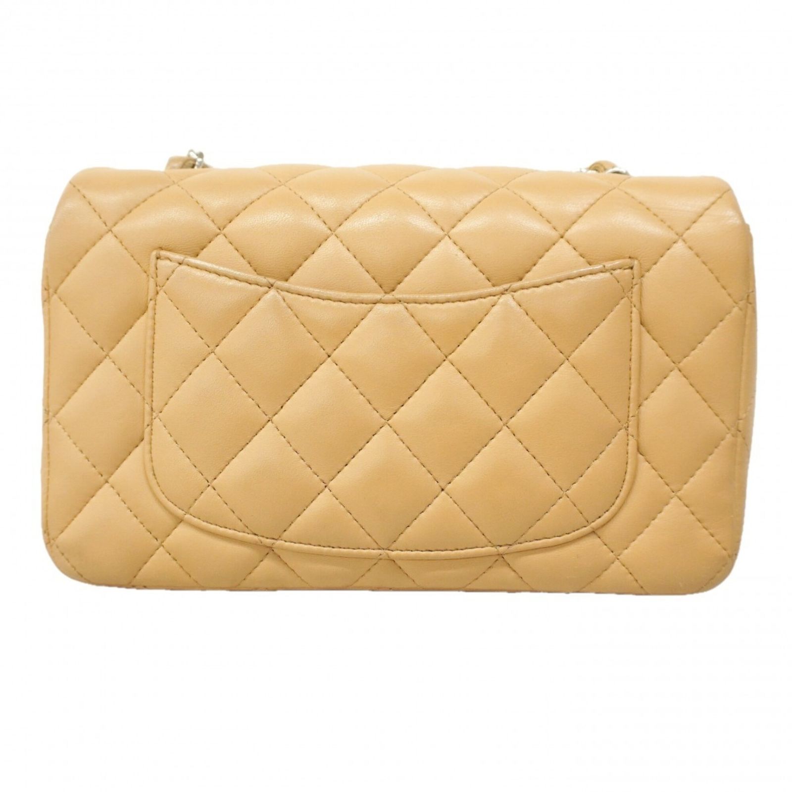 シャネル(Chanel) シャネル ショルダーバッグ マトラッセ チェーンショルダー ラムスキン ベージュ レディース