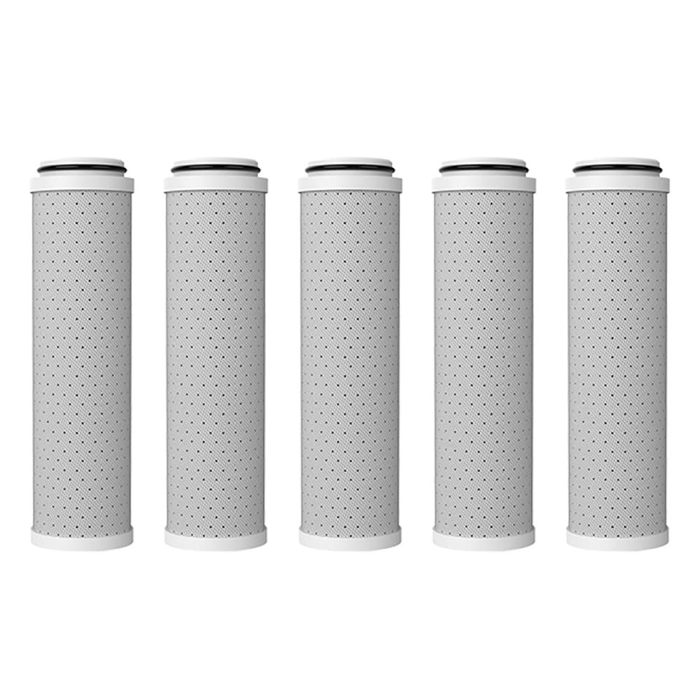 Noend オーガニックファインバブルシャワーヘッド 交換用活性炭フィルター 99%塩素除去 【浄水｜天然素材 活性炭フィルター】浄水器協会認証 (交換用活性炭フィルター/5本)pms 5472ba9f
