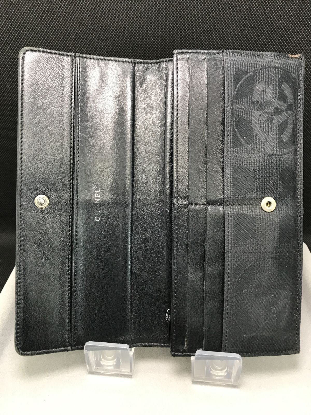 CHANEL シャネル 長財布 ニュートラベルライン ココマーク ブラック系 