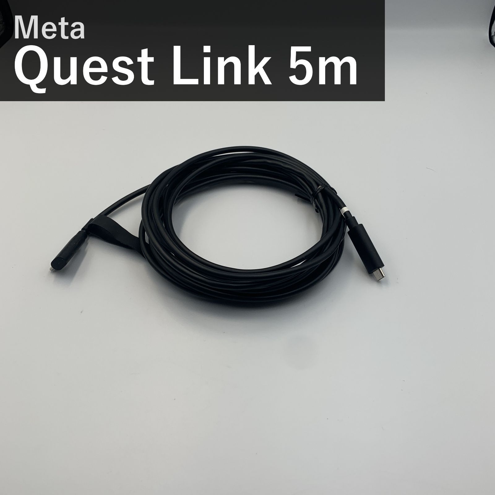 Meta Quest Linkケーブル 約5m 公式 純正 Quest 3/3S/2/Pro対応 USB Type-C 光ファイバー 最大5Gbps PC VR ゲーム接続用 高速データ転送 軽量 301-00311-01 メタ クエスト