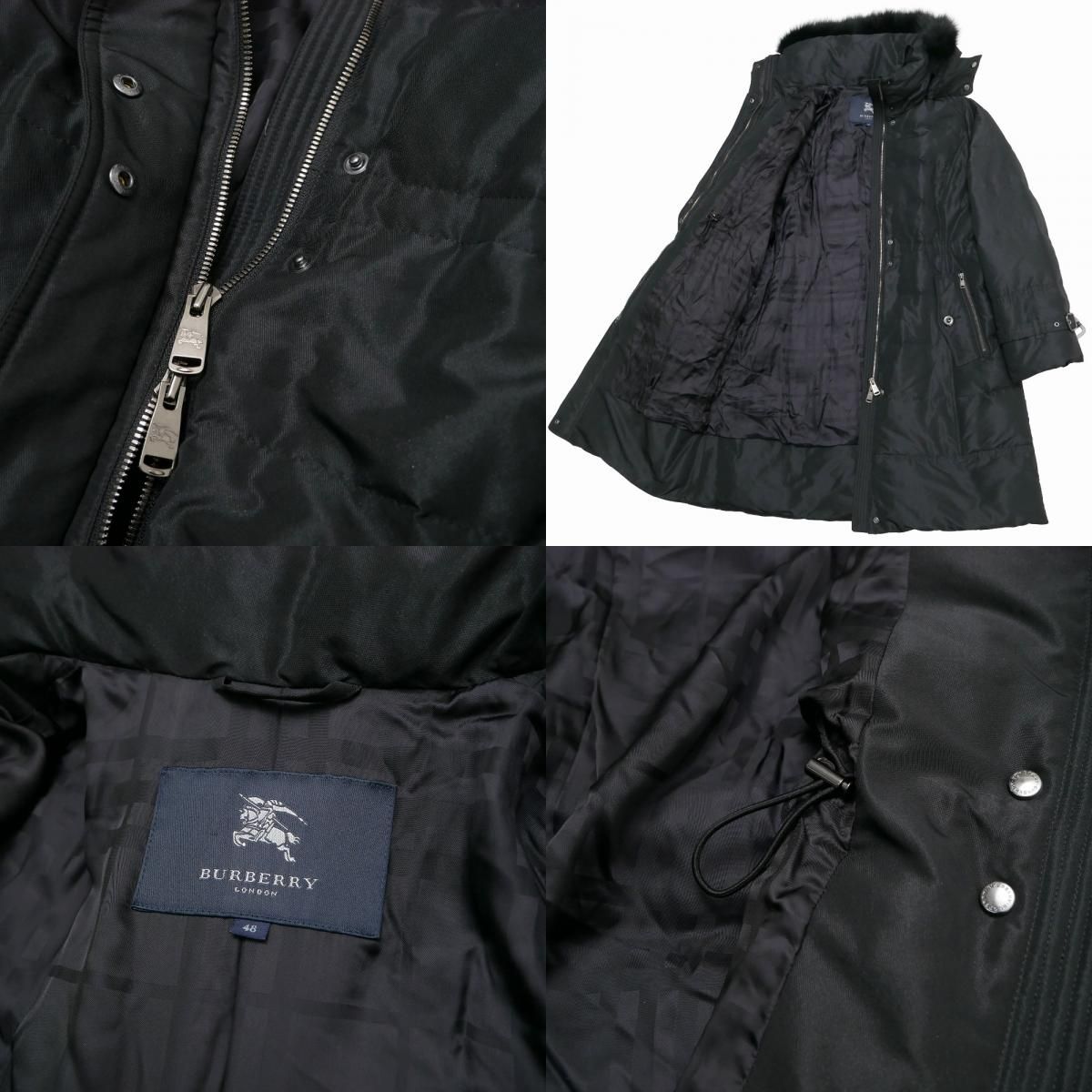 □美品□BURBERRY バーバリー コート サイズ48 フォックスファー