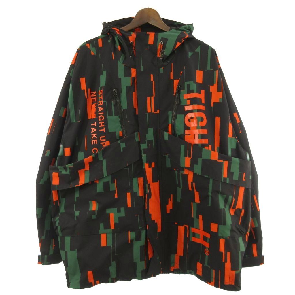 タイトブース TIGHTBOOTH TBPR 美品 HOODED TACTICAL JACKET フーデッド タクティカル ジャケット ジップアップ FW25-JK08 ブラック XL 大きいサイズ
