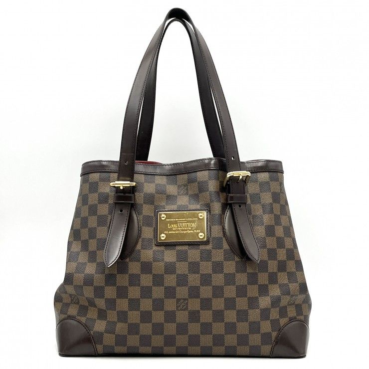 LOUIS VUITTON（ルイ・ヴィトン）ハムステッドMM ダミエ・エベヌ トートバッグ ショルダーバッグ ブラウン レザー ゴールド レディース N51204【中古】