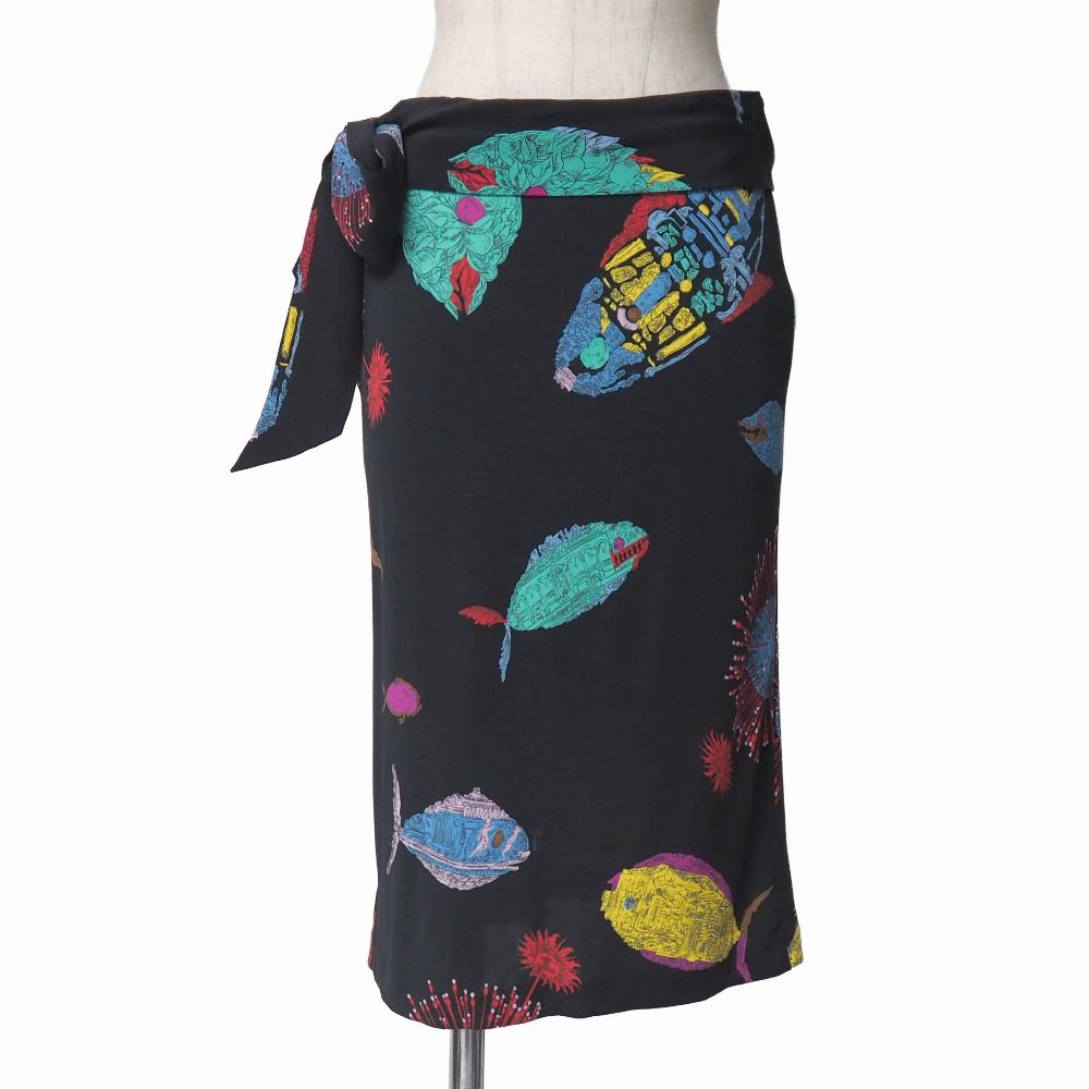 Emilio Pucci エミリオ・プッチ スカート サイズ38 花 リボン タイト