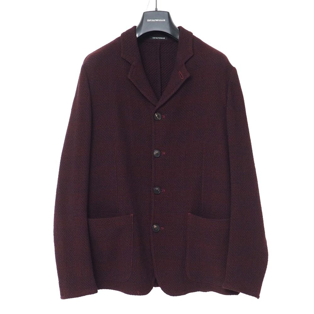 Emporio Armani エンポリオ・アルマーニ ジャケット サイズ50 シングルジャケット シャドーチェック ブランド古着【中古】20260507/RA9134