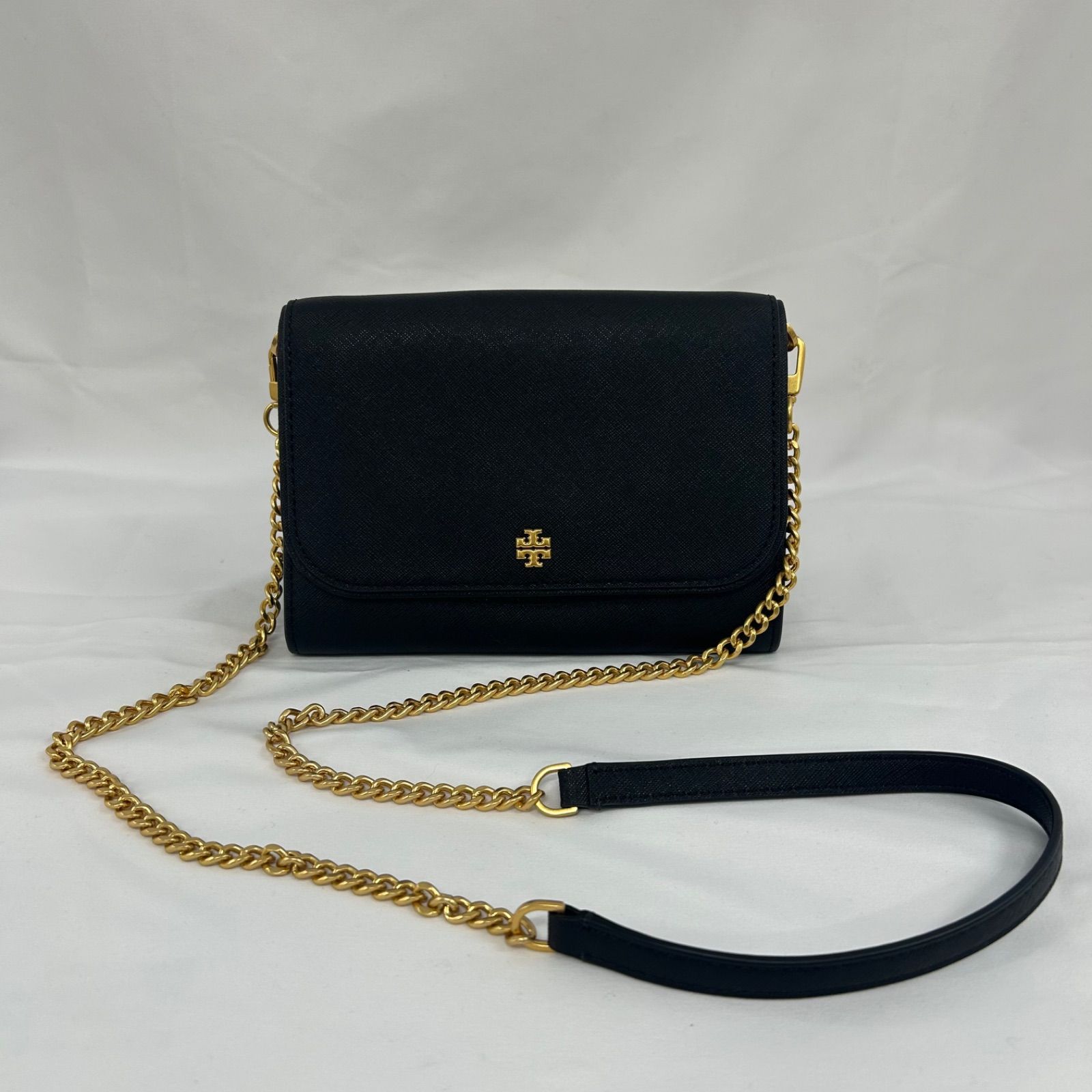 KT03 Tory Burch トリーバーチ Emerson Chain Wallet エマーソン チェーン ウォレット136093 ショルダーバッグ ブラック