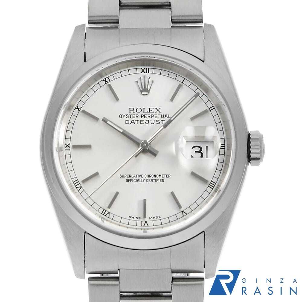 ロレックス デイトジャスト 16200 シルバー バー F番 中古 メンズ