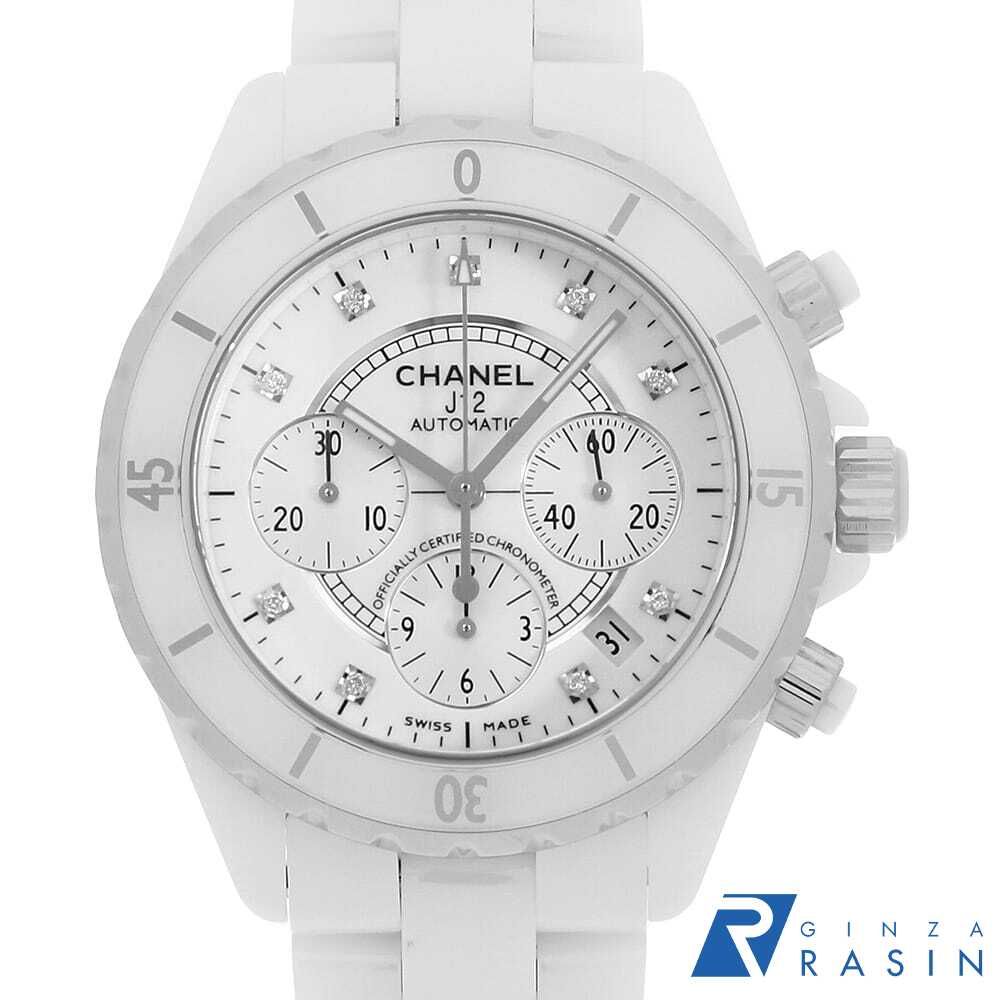 シャネル J12 クロノグラフ 9Pダイヤ H2009 中古 メンズ