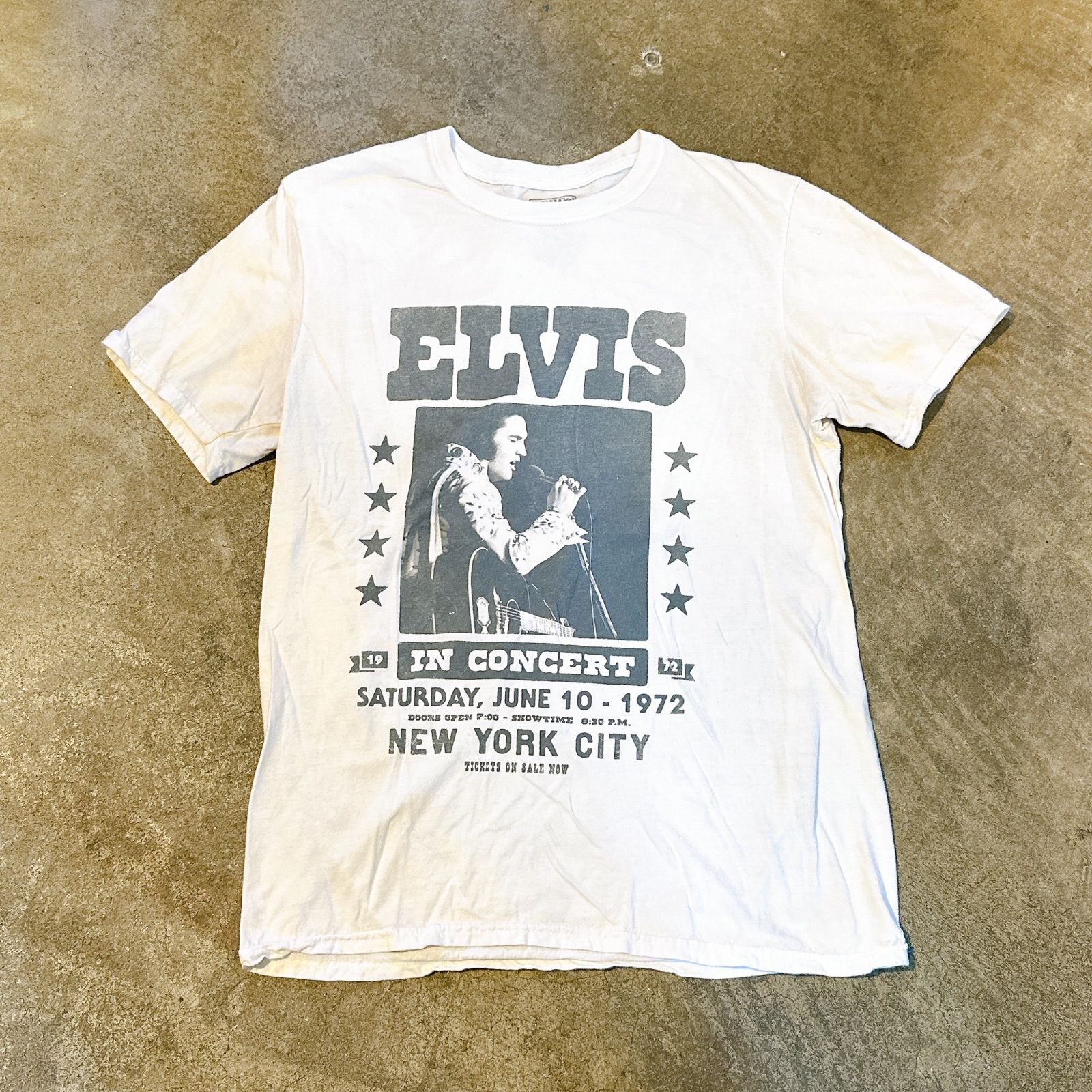 ELVIS PRESLEY エルヴィスプレスリー ロックTシャツ 1972 NYC 白 M