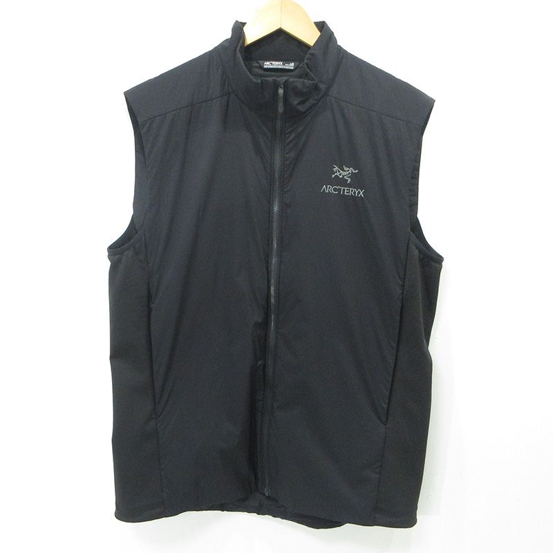 【三重本店】 中古 ARC'TERYX | アークテリクス ATOM VEST M アトムベスト ロゴ刺繍中綿ナイロンベスト X000007475 ブラック サイズ：L 【92】