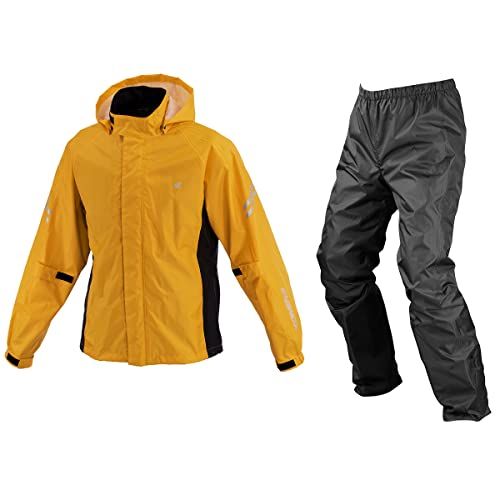 [コミネ] バイク用 レインウエア RK-5393 ブレスターレインウェア フィアート 03-5393 メンズ Yellow 2XL shu 56505fc3