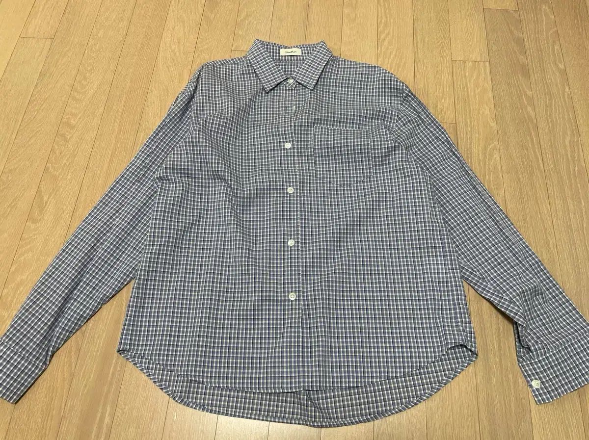 新品)ウェザー ポケット CHECK シャツ ブルー