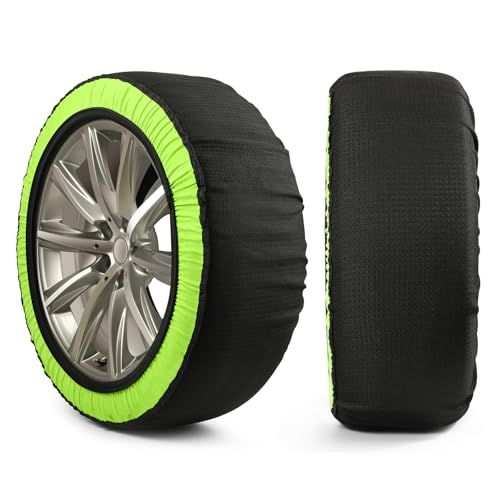 布製 タイヤチェーン 非金属 スノーチェーン スノーソック 駆動輪2本分 簡単装着 ジャッキアップ不要 タイヤを傷まない 軽量 静音 持ち運びの利便性 雪対策 冬 雪道 路面凍結 緊急 脱出 タイヤ 滑り止め チェーン 冬の必需品 軽自動車用 60443ca9