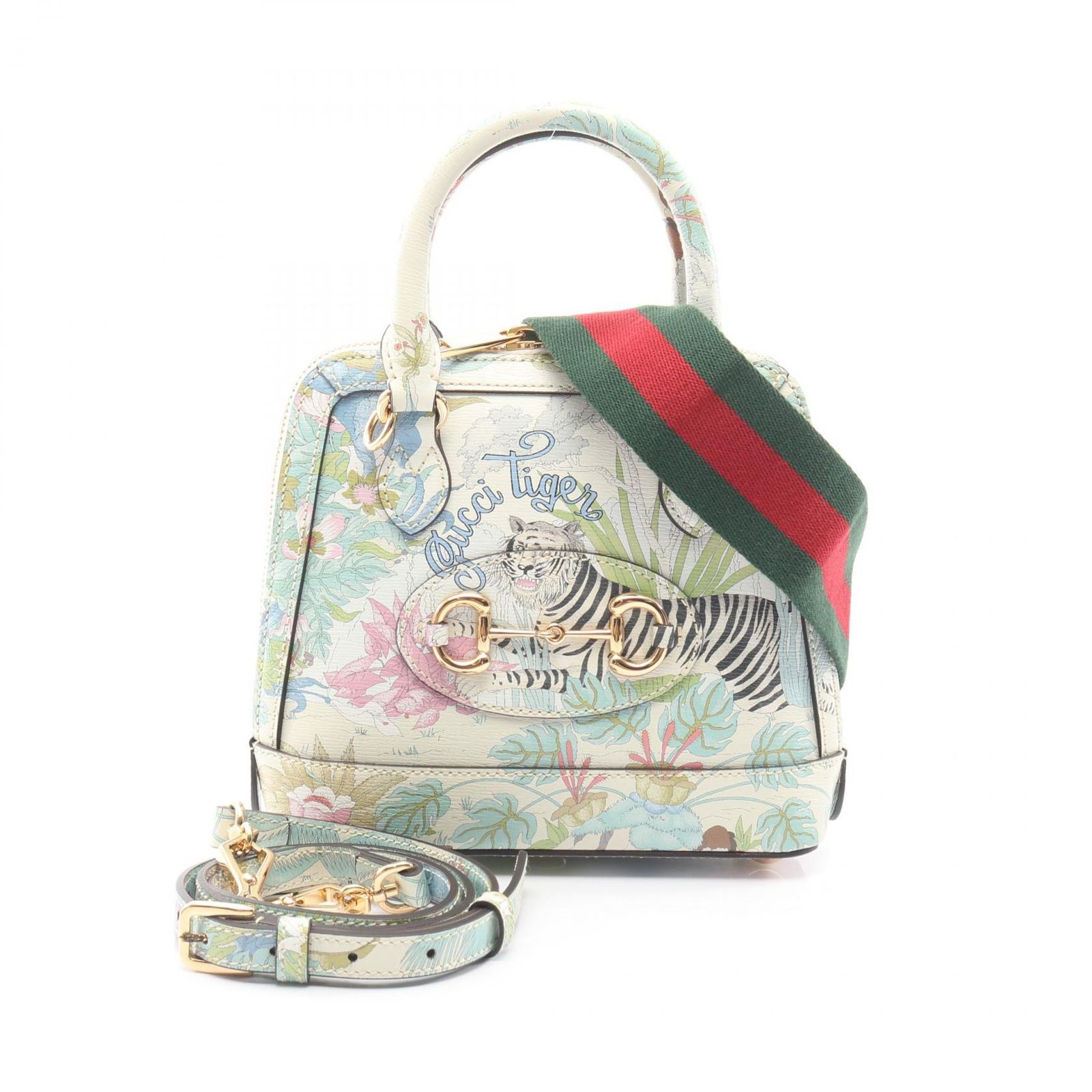 GUCCI グッチ ホースビット 1955 ミニ トップハンドルバッグ タイガー 2WAY ハンドバッグ
