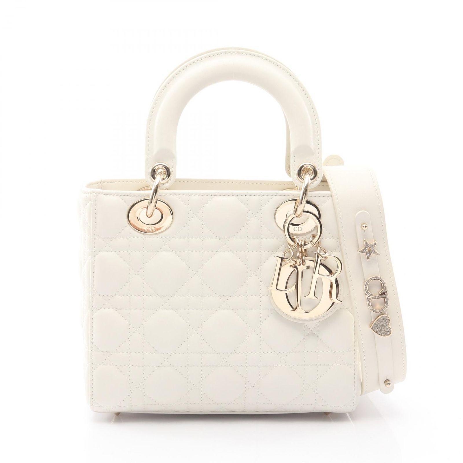 Dior ディオール LADY DIOR MY ABCDIOR レディディオール スモール カナージュ 2WAY ハンドバッグ