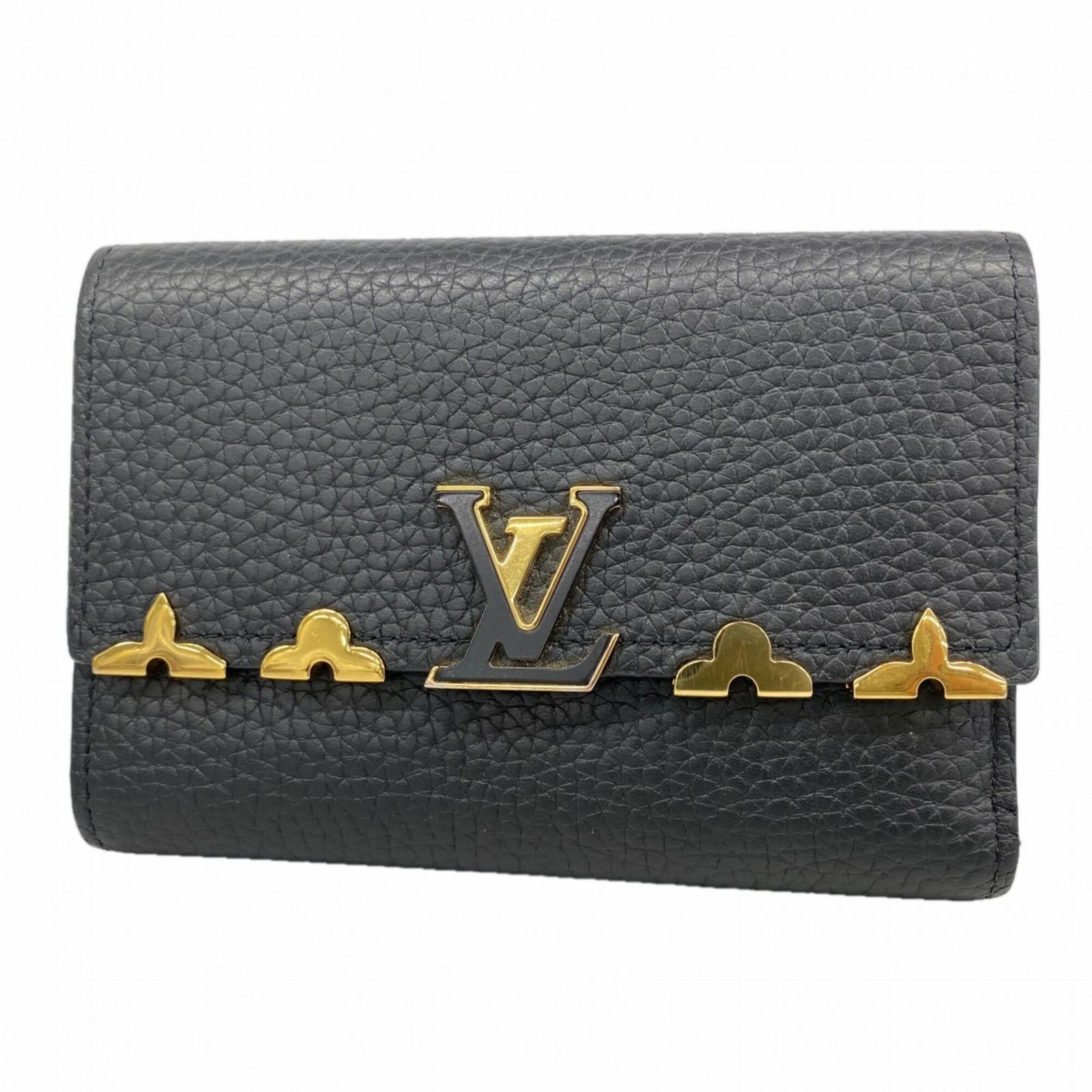 ルイ・ヴィトン(Louis Vuitton) ルイ・ヴィトン 三つ折り財布 トリヨン ポルトフォイユカプシーヌ M82764 ノワールレディース