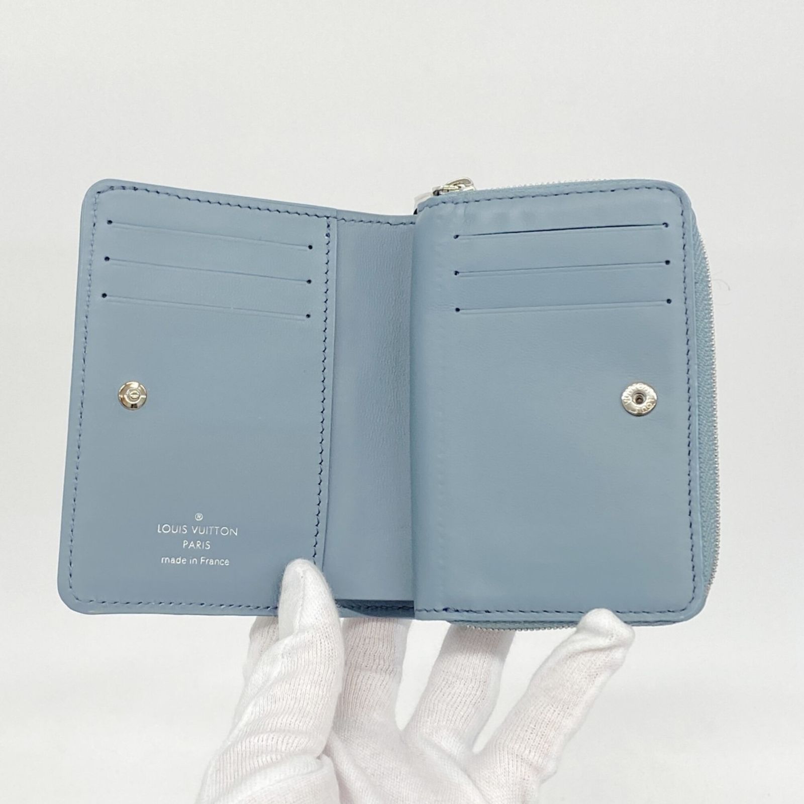 LOUIS VUITTON(ルイヴィトン) 2つ折り財布 クッサン ポルトフォイユルー M81709 ブルーグラシエ レザー LOUIS VUITTON - LOUIS VUITTON(ルイヴィトン) 2つ折り財布 クッサン